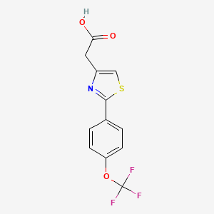 {2-[4-(Trifluoromethoxy)phenyl]-1,3-thiazol-4-yl}acetic acid