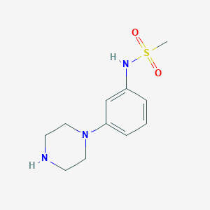 molecular formula C11H17N3O2S B13878327 N-(3-piperazin-1-ylphenyl)methanesulfonamide 