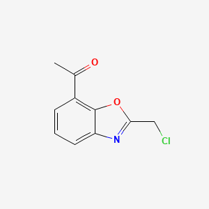 1-[2-(Chloromethyl)-1,3-benzoxazol-7-yl]-1-ethanone