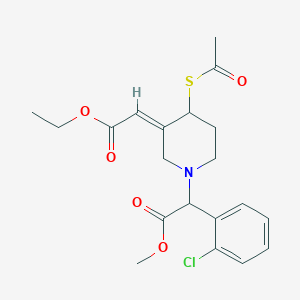 Methyl [(3E)-4-(acetylsulfanyl)-3-(2-ethoxy-2-oxoethylidene)piperidin-1-yl](2-chlorophenyl)acetate