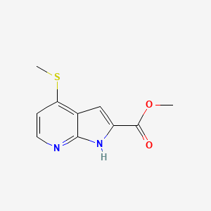 methyl 4-(methylthio)-1H-pyrrolo[2,3-b]pyridine-2-carboxylate
