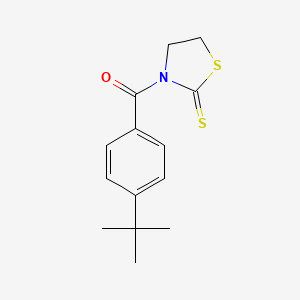 molecular formula C14H17NOS2 B1387855 3-(4-Tert-butylbenzoyl)-1,3-thiazolidine-2-thione CAS No. 1092332-34-7