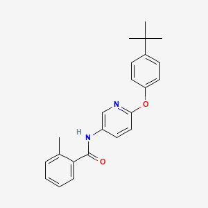 molecular formula C23H24N2O2 B13878603 N-[6-(4-tert-butylphenoxy)pyridin-3-yl]-2-methylbenzamide 