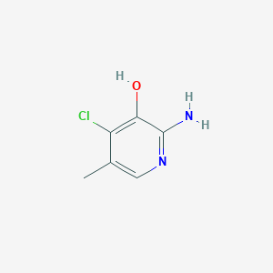 molecular formula C6H7ClN2O B13878611 2-Amino-4-chloro-5-methylpyridin-3-ol CAS No. 1003710-69-7