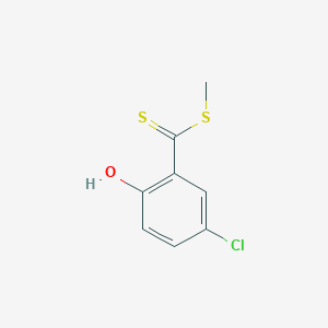 molecular formula C8H7ClOS2 B13878616 Methyl 5-chloro-2-hydroxybenzenecarbodithioate 