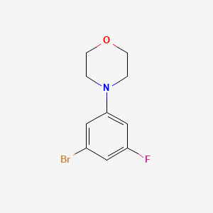 molecular formula C10H11BrFNO B1387867 4-(3-Bromo-5-fluorophenyl)morpholine CAS No. 1129541-62-3