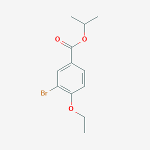 molecular formula C12H15BrO3 B13878678 Propan-2-yl 3-bromo-4-ethoxybenzoate 