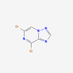 molecular formula C5H2Br2N4 B1387870 6,8-Dibromo-[1,2,4]triazolo[1,5-a]pyrazine CAS No. 944709-42-6
