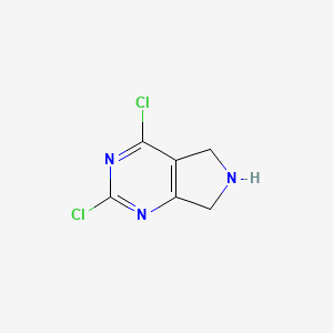 molecular formula C6H5Cl2N3 B1387872 2,4-Dichloro-6,7-dihydro-5H-pyrrolo[3,4-d]pyrimidine CAS No. 785775-01-1