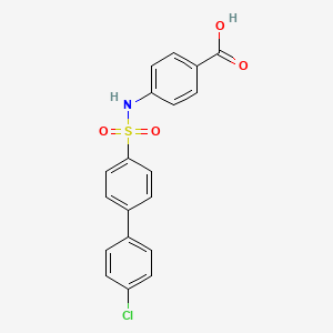 molecular formula C19H14ClNO4S B1387877 4-((4'-Chloro-[1,1'-biphenyl])-4-sulfonamido)benzoic acid CAS No. 885269-32-9