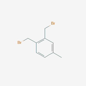 molecular formula C9H10Br2 B13878770 1,2-Bis(bromomethyl)-4-methylbenzene 