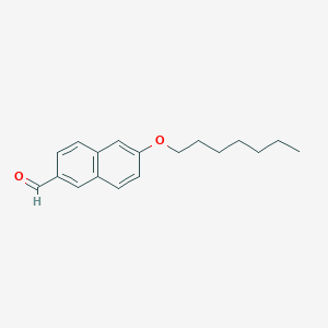 molecular formula C18H22O2 B13878793 6-Heptoxynaphthalene-2-carbaldehyde 