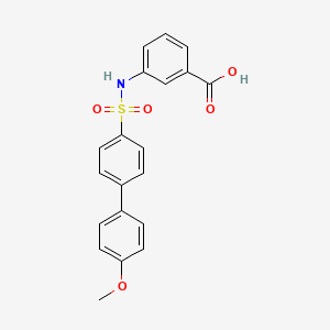 molecular formula C20H17NO5S B1387892 3-((4'-Methoxy-[1,1'-biphenyl])-4-sulfonamido)benzoic acid CAS No. 885269-91-0