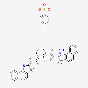 2-((E)-2-((E)-2-Chloro-3-((E)-2-(1,3,3-trimethyl-1,3-dihydro-2H-benzo[g]indol-2-ylidene)ethylidene)cyclohex-1-en-1-yl)vinyl)-1,3,3-trimethyl-3H-benzo[g]indol-1