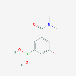 molecular formula C9H11BFNO3 B1387900 5-(Dimethylcarbamoyl)-3-fluorophenylboronic acid CAS No. 874219-39-3