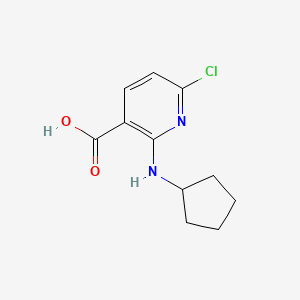 molecular formula C11H13ClN2O2 B13879091 6-Chloro-2-(cyclopentylamino)pyridine-3-carboxylic acid 
