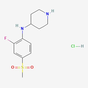 N-[2-Fluoro-4-(methylsulfonyl)phenyl]piperidin-4-amine hydrochloride