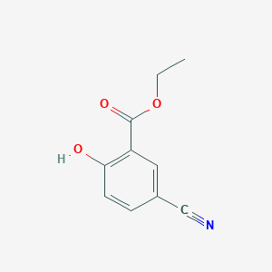 molecular formula C10H9NO3 B13879125 Ethyl 5-cyano-2-hydroxybenzoate 