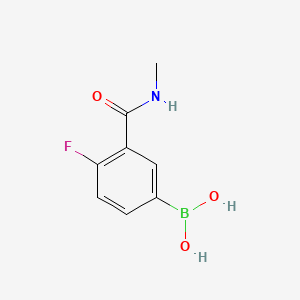 molecular formula C8H9BFNO3 B1387916 (4-Fluoro-3-(methylcarbamoyl)phenyl)boronic acid CAS No. 874219-19-9