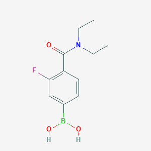 molecular formula C11H15BFNO3 B1387917 (4-(Diethylcarbamoyl)-3-fluorophenyl)boronic acid CAS No. 874289-14-2