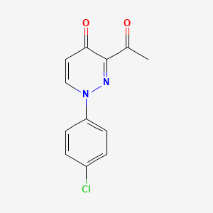 molecular formula C12H9ClN2O2 B13879178 3-acetyl-1-(4-chlorophenyl)pyridazin-4(1H)-one 