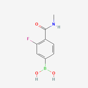 molecular formula C8H9BFNO3 B1387918 (3-Fluoro-4-(methylcarbamoyl)phenyl)boronic acid CAS No. 849833-86-9