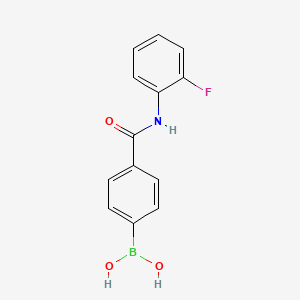 molecular formula C13H11BFNO3 B1387922 (4-((2-Fluorophenyl)carbamoyl)phenyl)boronic acid CAS No. 874288-06-9