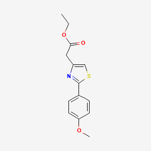 molecular formula C14H15NO3S B13879248 Ethyl 2-(2-(4-methoxyphenyl)thiazol-4-yl)acetate 