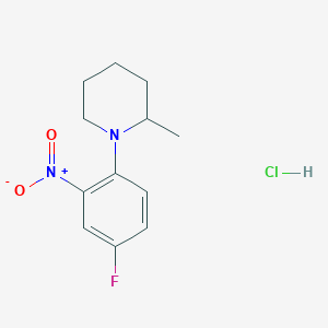 1-(4-Fluoro-2-nitrophenyl)-2-methylpiperidine hydrochloride