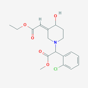 Methyl (2-chlorophenyl)[(3E)-3-(2-ethoxy-2-oxoethylidene)-4-hydroxypiperidin-1-yl]acetate