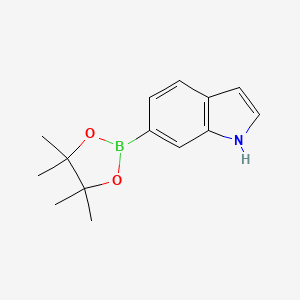 molecular formula C14H18BNO2 B1387932 6-(4,4,5,5-Tetramethyl-1,3,2-dioxaborolan-2-yl)-1H-indole CAS No. 642494-36-8