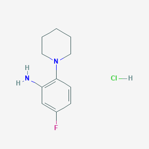 molecular formula C11H16ClFN2 B1387935 5-Fluoro-2-piperidin-1-ylaniline hydrochloride CAS No. 1185302-55-9