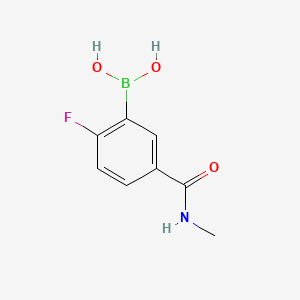 molecular formula C8H9BFNO3 B1387940 (2-Fluoro-5-(methylcarbamoyl)phenyl)boronic acid CAS No. 874289-40-4