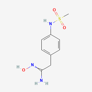 molecular formula C9H13N3O3S B13879408 N'-hydroxy-2-[4-(methanesulfonamido)phenyl]ethanimidamide 