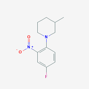 molecular formula C12H15FN2O2 B1387943 1-(4-Fluoro-2-nitrophenyl)-3-methylpiperidine CAS No. 942474-32-0