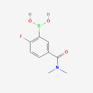 molecular formula C9H11BFNO3 B1387944 (5-(Dimethylcarbamoyl)-2-fluorophenyl)boronic acid CAS No. 874289-46-0