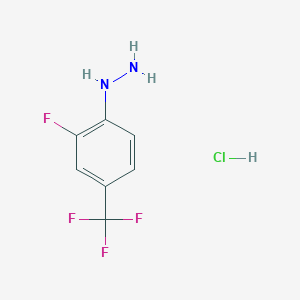 molecular formula C7H7ClF4N2 B1387946 2-Fluoro-4-(trifluoromethyl)phenylhydrazine hydrochloride CAS No. 1030313-53-1