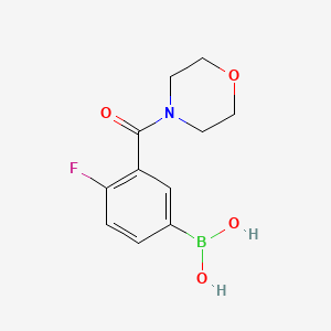 molecular formula C11H13BFNO4 B1387947 4-Fluoro-3-(morpholine-4-carbonyl)phenylboronic acid CAS No. 874219-29-1