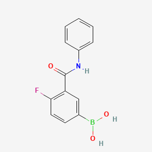 molecular formula C13H11BFNO3 B1387948 (4-Fluoro-3-(phenylcarbamoyl)phenyl)boronic acid CAS No. 874219-33-7