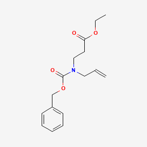 molecular formula C16H21NO4 B13879515 Ethyl 3-(allyl(benzyloxycarbonyl)amino)propanoate CAS No. 1419222-23-3
