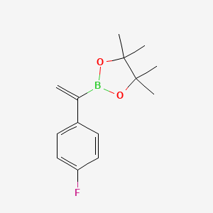 B1387953 2-(1-(4-Fluorophenyl)vinyl)-4,4,5,5-tetramethyl-1,3,2-dioxaborolane CAS No. 850567-55-4