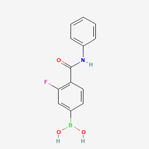 molecular formula C13H11BFNO3 B1387959 (3-Fluoro-4-(phenylcarbamoyl)phenyl)boronic acid CAS No. 874288-40-1