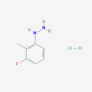molecular formula C7H10ClFN2 B1387970 (3-Fluoro-2-methylphenyl)hydrazine hydrochloride CAS No. 1059626-01-5
