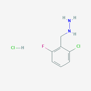molecular formula C7H9Cl2FN2 B1387971 (2-Chloro-6-fluoro-benzyl)-hydrazine hydrochloride CAS No. 1059626-09-3