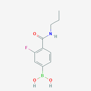 molecular formula C10H13BFNO3 B1387972 (3-Fluoro-4-(propylcarbamoyl)phenyl)boronic acid CAS No. 874289-15-3