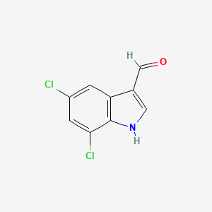 molecular formula C9H5Cl2NO B1387978 5,7-dichloro-1H-indole-3-carbaldehyde CAS No. 4771-51-1