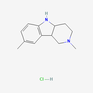 molecular formula C13H19ClN2 B1387981 2,8-dimethyl-2,3,4,4a,5,9b-hexahydro-1H-pyrido[4,3-b]indole hydrochloride CAS No. 1216378-71-0