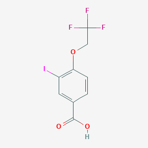 molecular formula C9H6F3IO3 B1387982 3-Iodo-4-(2,2,2-trifluoroethoxy)benzoic acid CAS No. 1131614-66-8