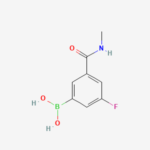 molecular formula C8H9BFNO3 B1387983 3-Fluoro-5-(methylcarbamoyl)phenylboronic acid CAS No. 871332-63-7