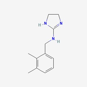 molecular formula C12H17N3 B13879847 N-[(2,3-dimethylphenyl)methyl]-4,5-dihydro-1H-imidazol-2-amine 